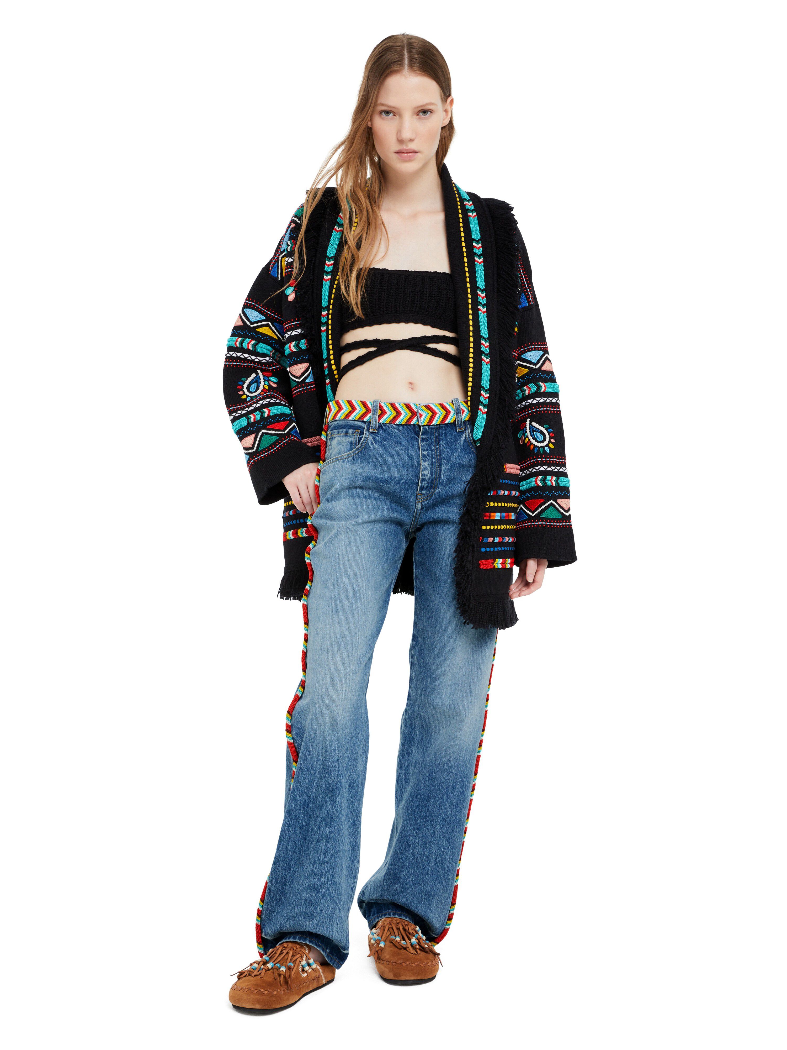 Alanui Memories Of The Savannah Denim Pants Medium Wash Blue Denim LWYA019R25DEN001