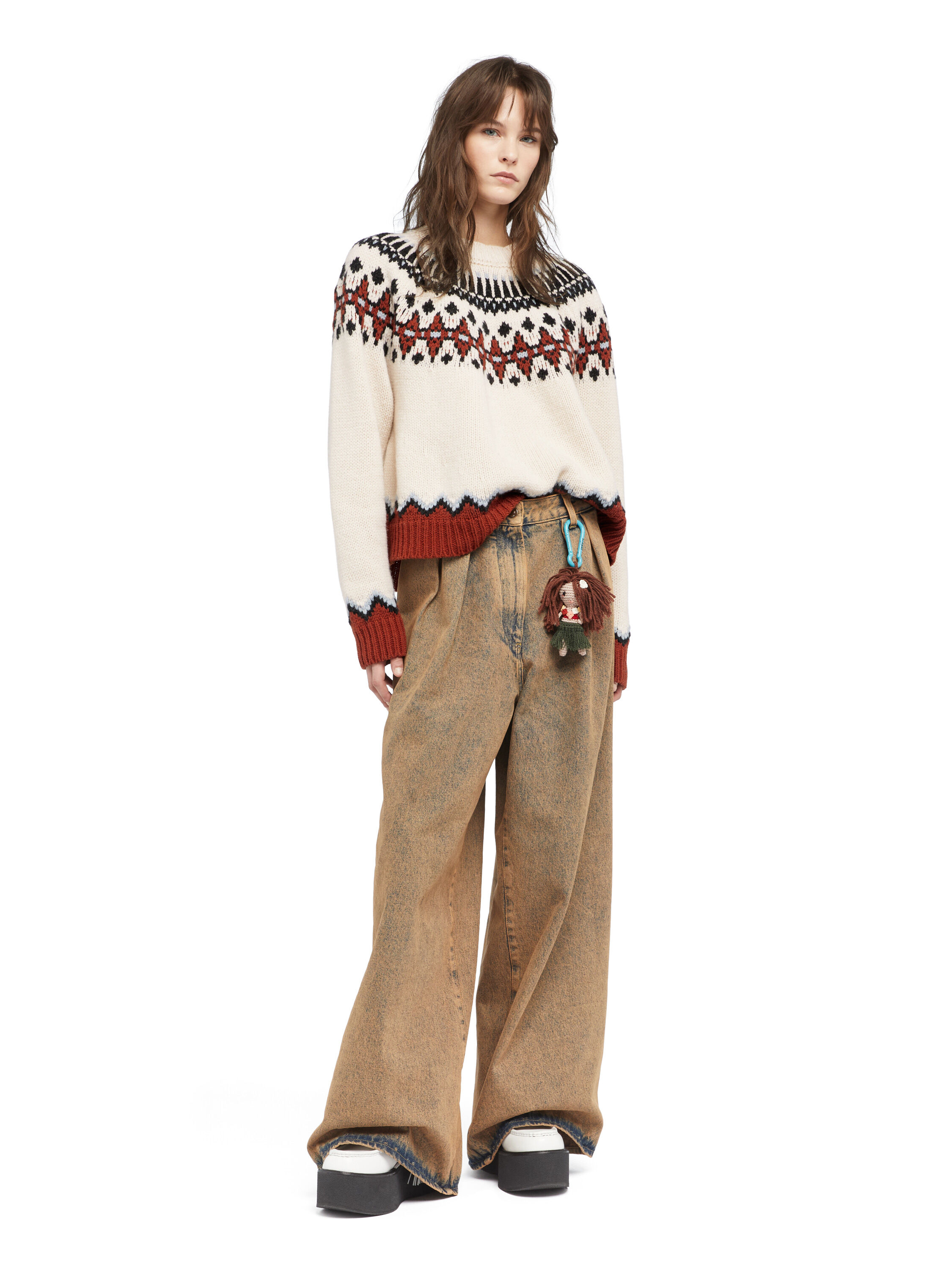 Alanui Sweet Winter Sweater Brick-Multicolor LWHE061E25KNI001