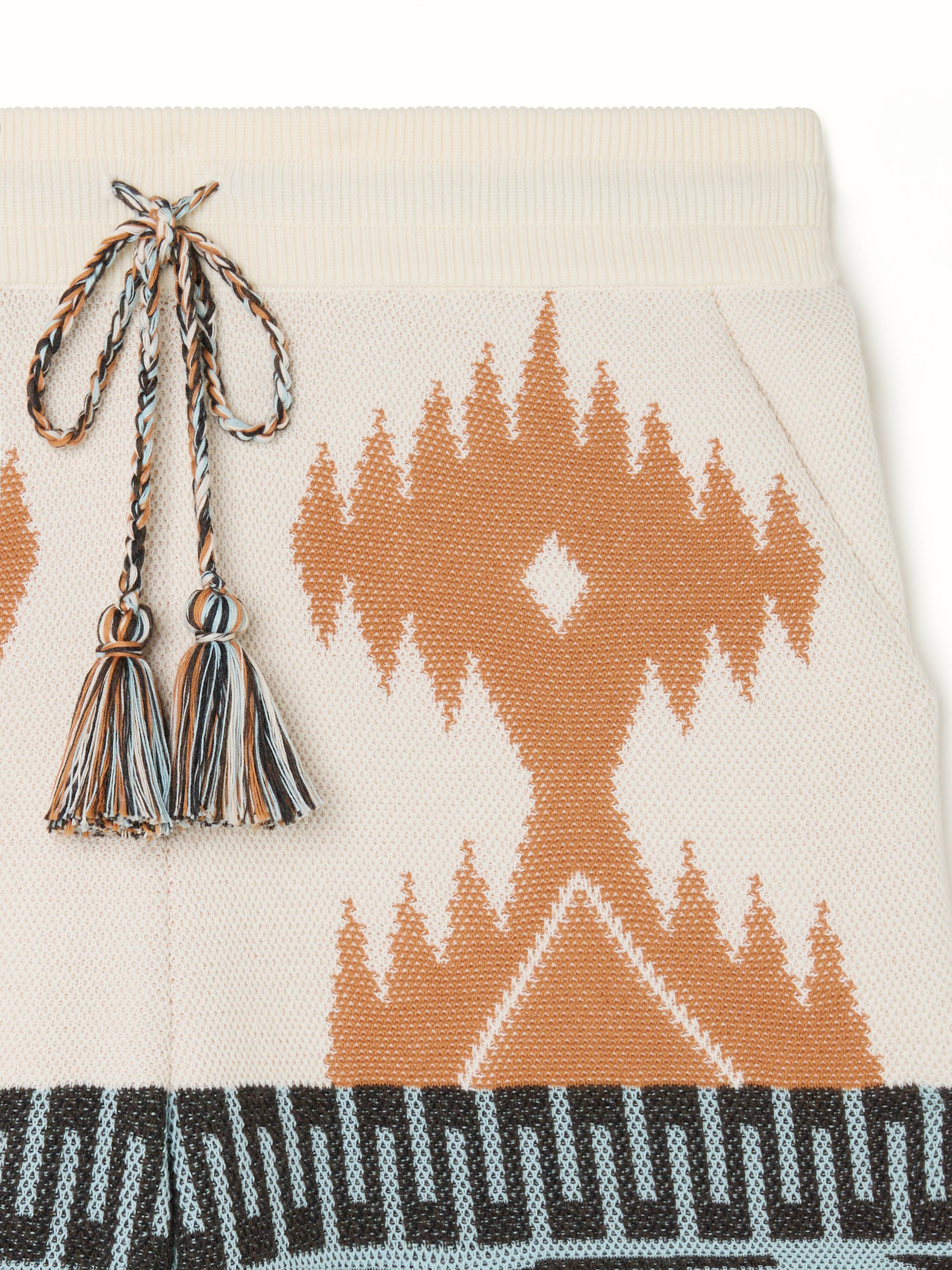 Alanui Cotton Piquet Icon Bermuda Chalk-Pecan LMHM003R25KNI002