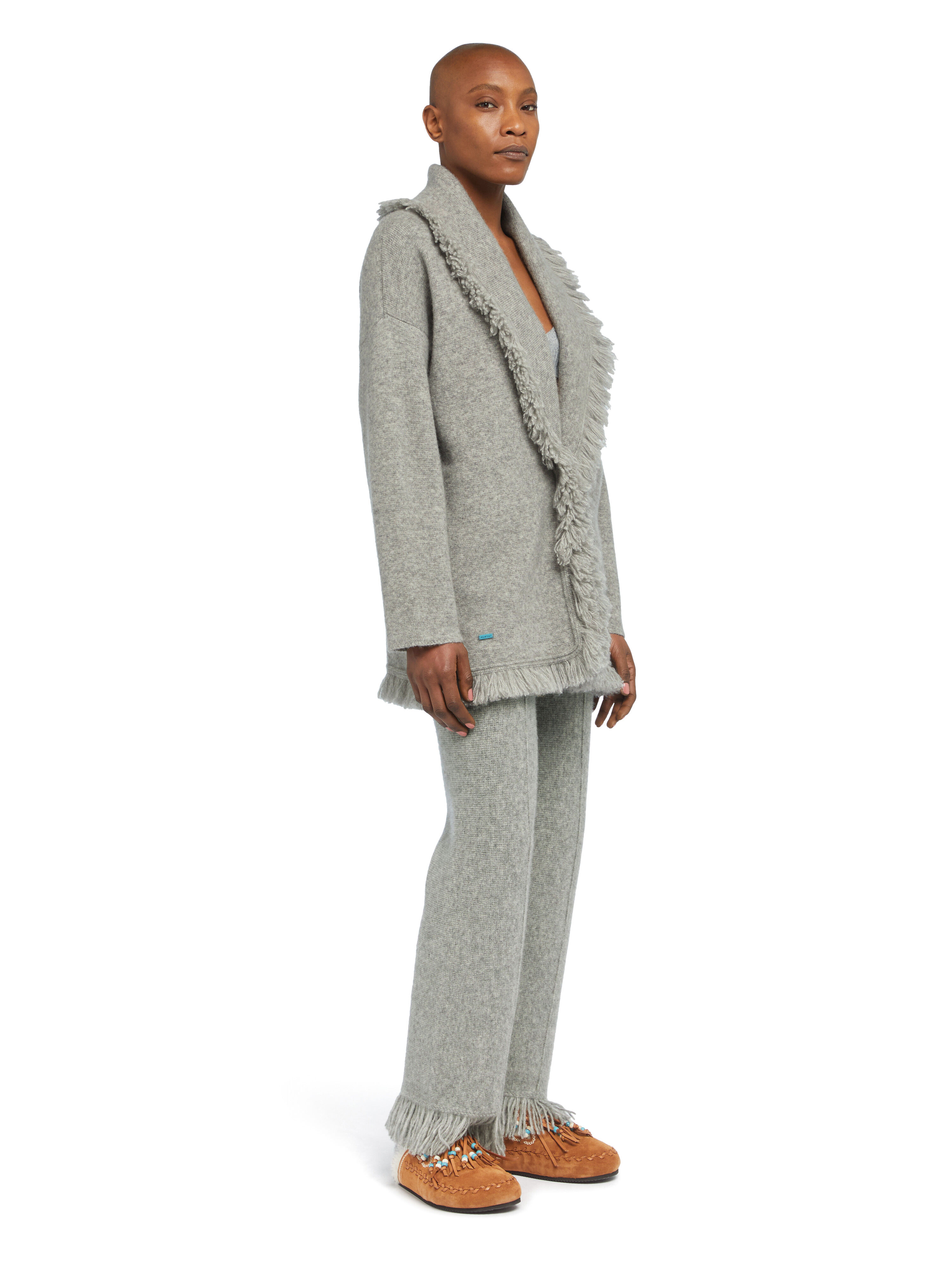 Alanui Alanui Finest Cardigan Coco Grey LWHB064E25KNI00E