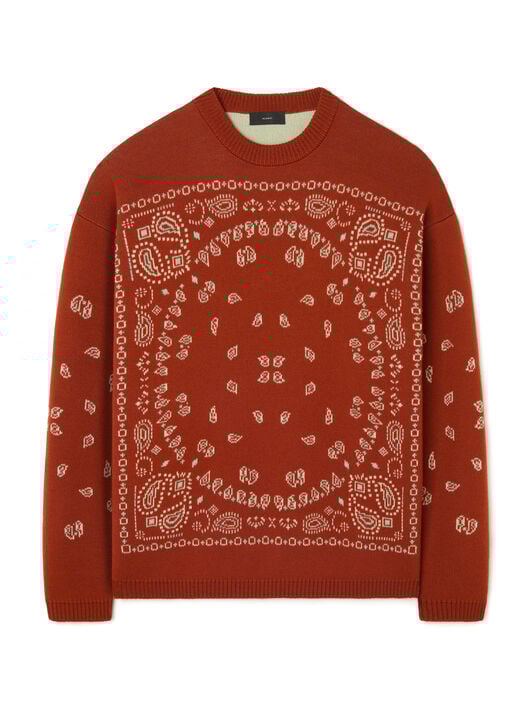 Alanui Bandana Jacquard Sweater Harissa-New Sage LWHE075R26KNI001