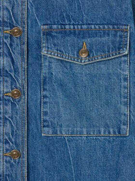 Alanui Golden Dusk Denim Overshirt Medium Wash Denim
