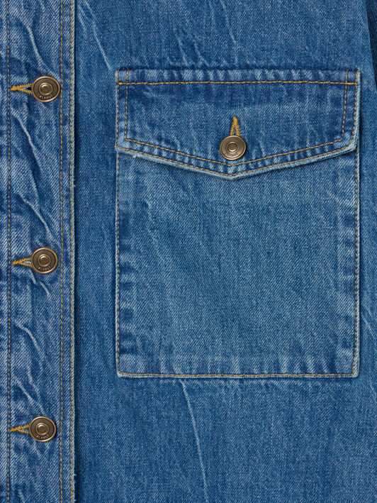 Alanui Golden Dusk Denim Overshirt Medium Wash Denim LWYD004R26DEN001