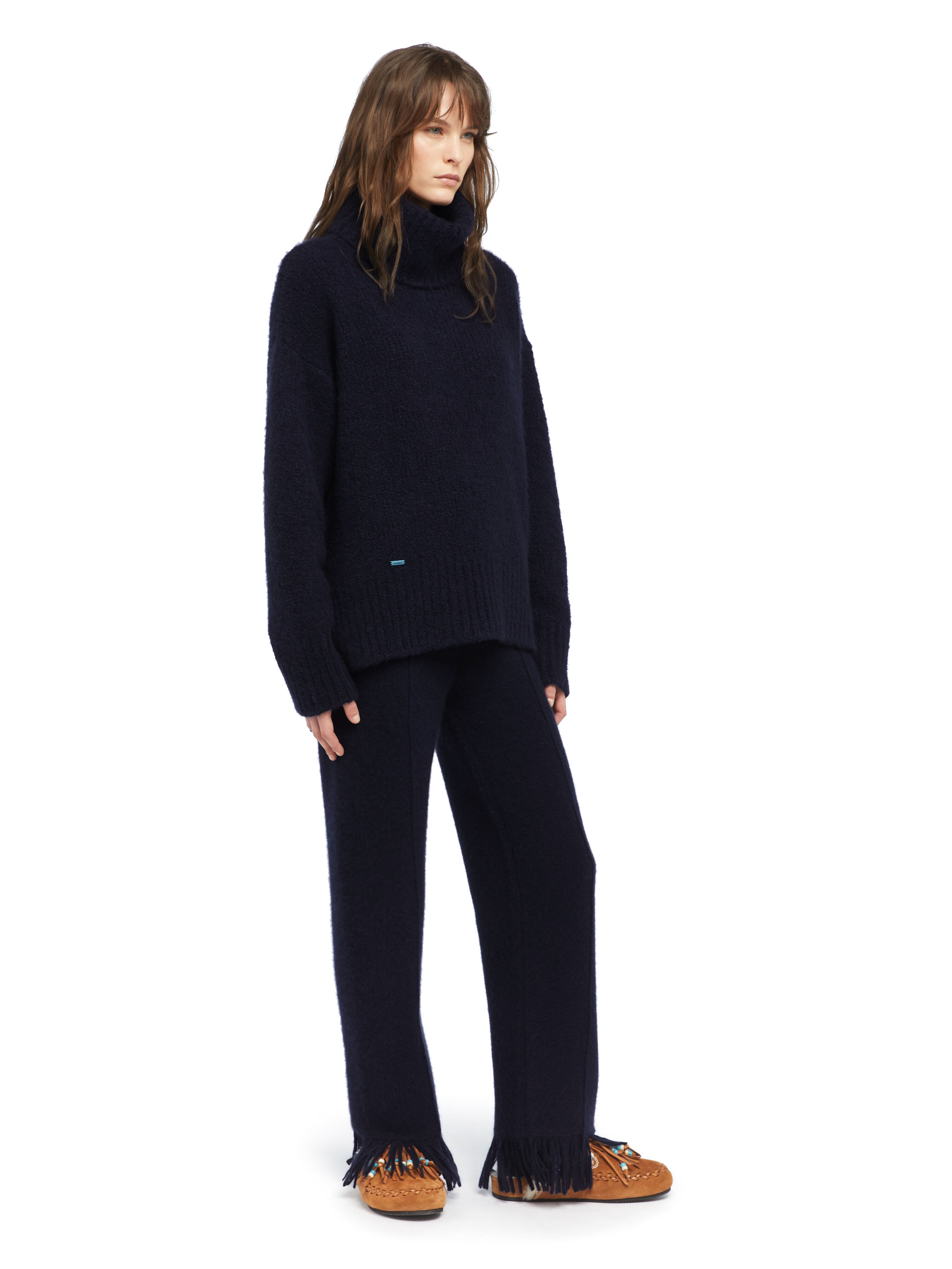 Alanui Alanui Finest Turtleneck Midnight Blue LWHF008E25KNI001