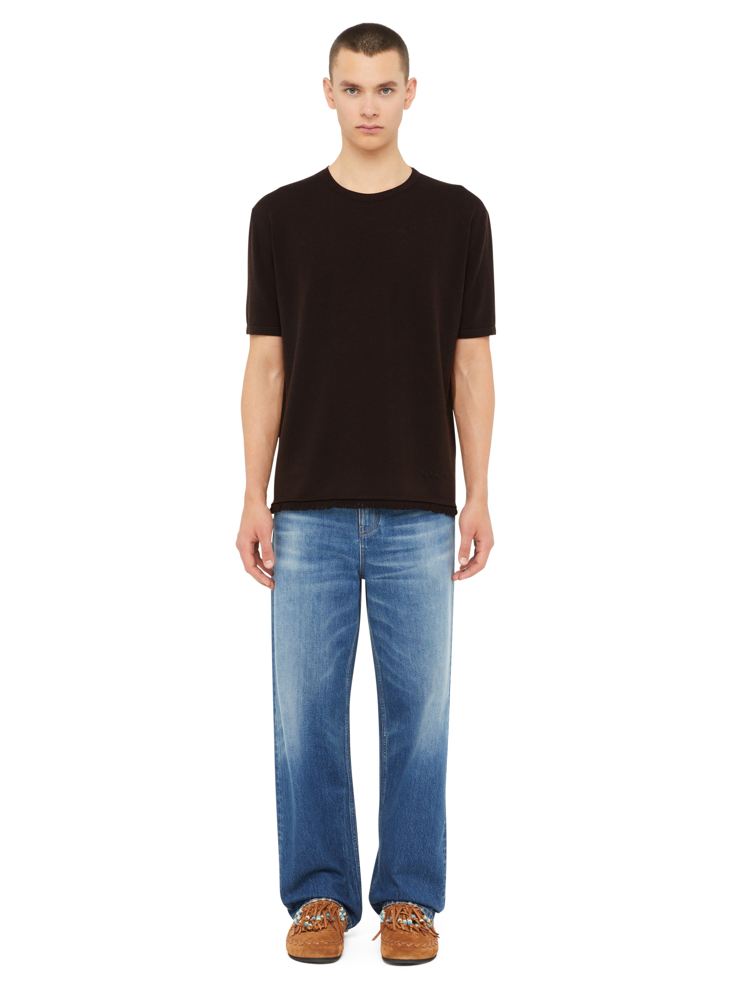 Alanui Knit T-Shirt Coffee LMHW002E24KNI001