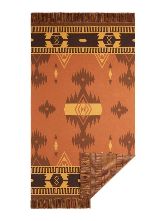 Alanui Icon Jacquard Blanket Tamarind-Castagno LWRO002E24KNI001