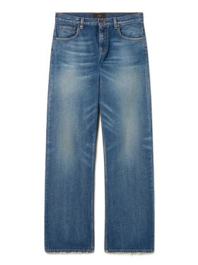 Alanui Blue Moon Denim Pants Vintage Medium Wash Denim