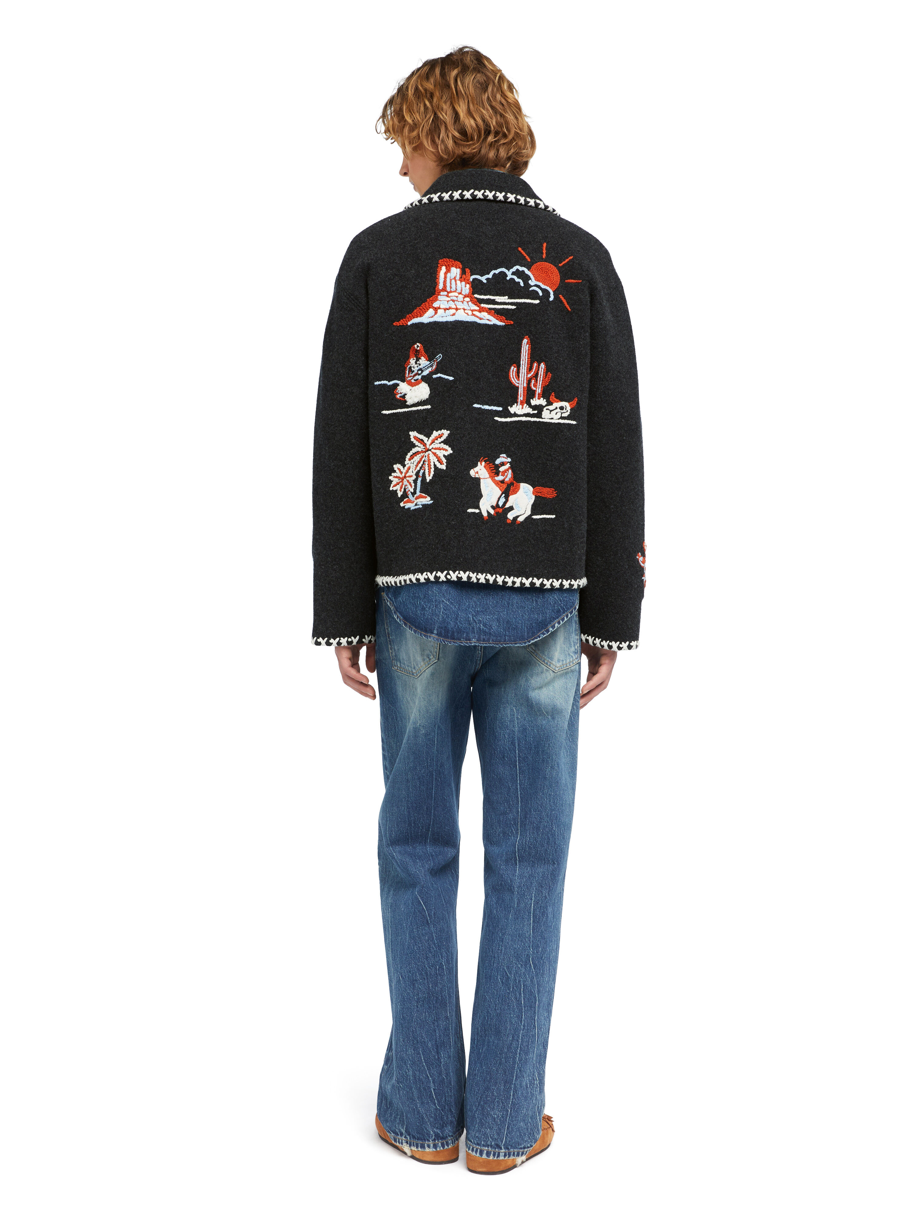 Alanui Remember Me Jacket Charcoal-Multicolor LMHQ002E25KNI001