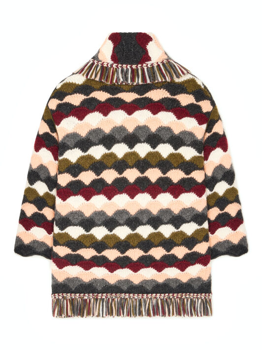 Alanui Shattered Stripes Cardigan Olive-Multicolor LWHB064E25KNI003