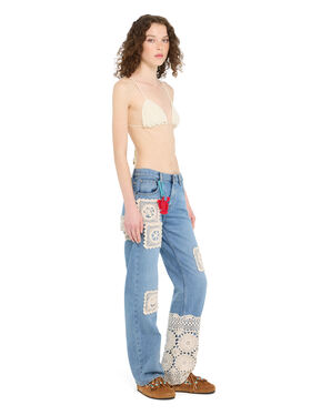 Alanui Island’S Diary Denim Pants Light Wash Denim LWYA019R26DEN002