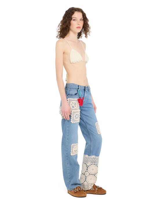 Alanui Island’S Diary Denim Pants Light Wash Denim LWYA019R26DEN002 Alanui Island’S Diary Denim Pants Light Wash Denim LWYA019R26DEN002