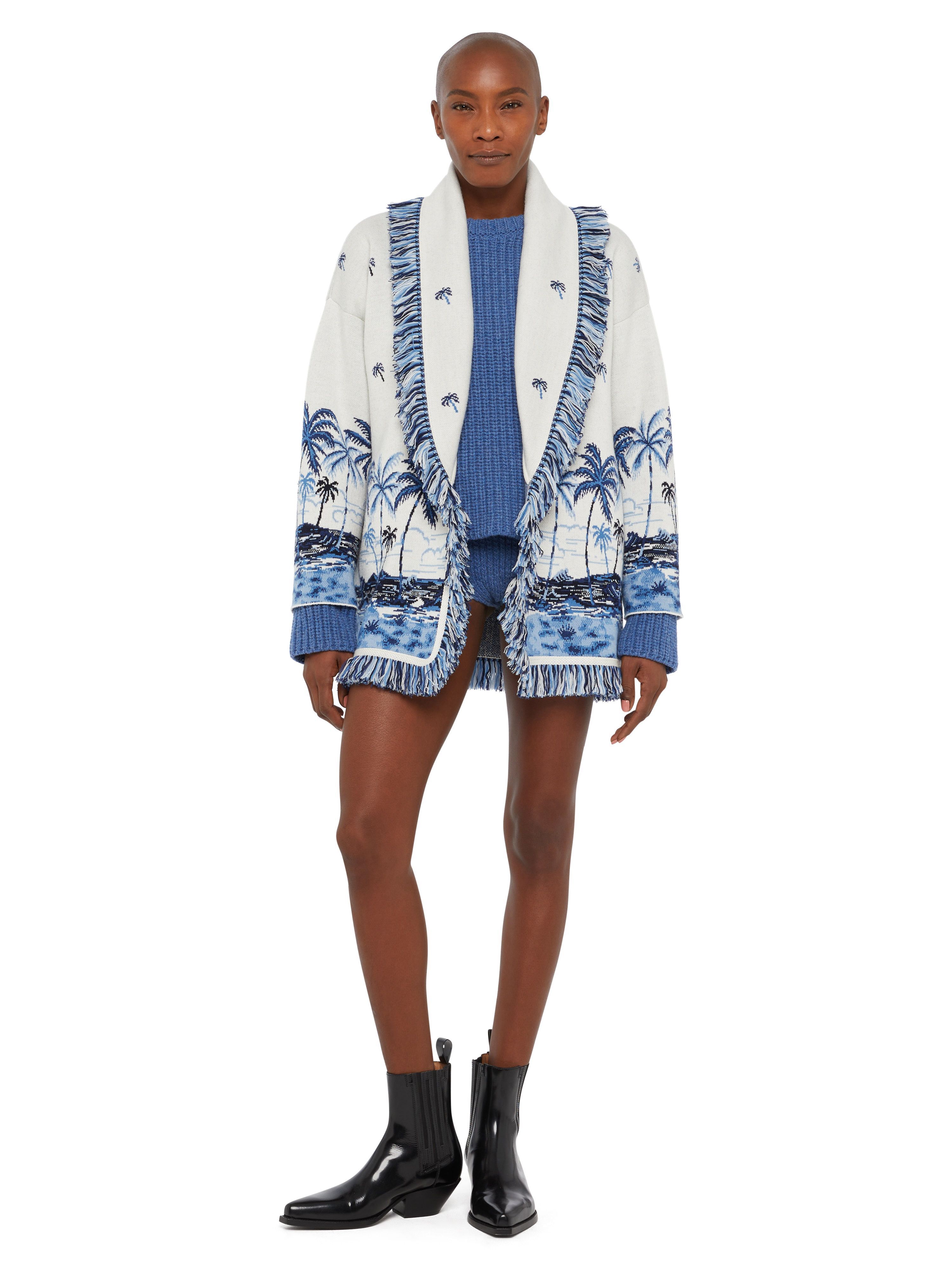 Alanui The Tale Of A Hawaiian Cardigan White-Multicolor LWHB064E24KNI00B