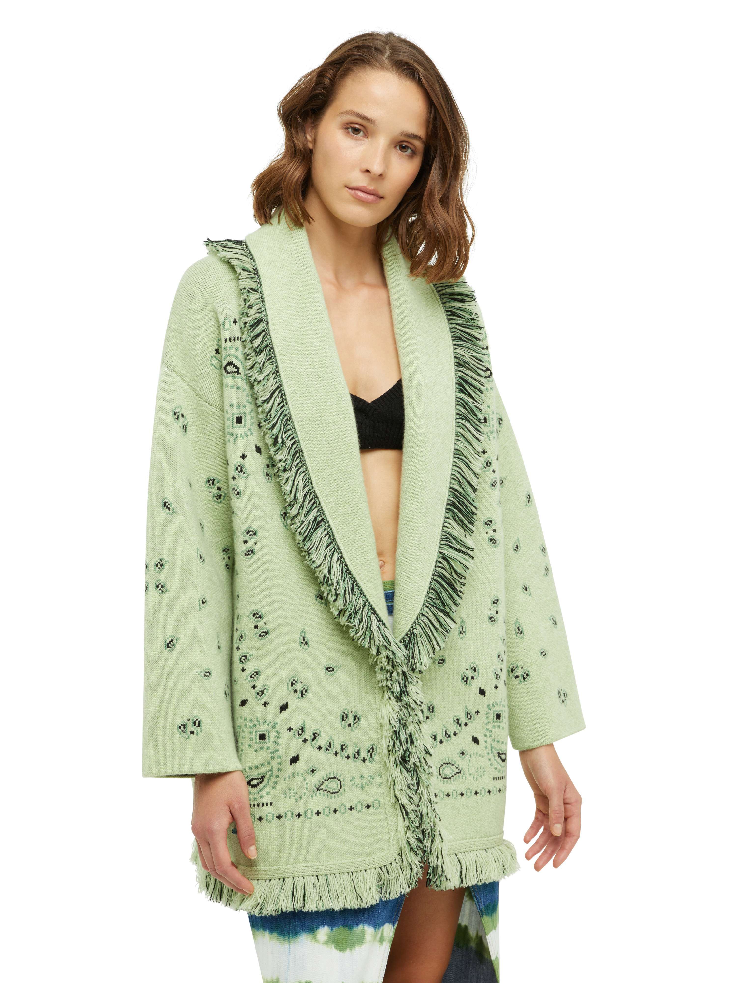Alanui Bandana Jacquard Cardigan Surf-Multicolor LWHB064R24KNI002