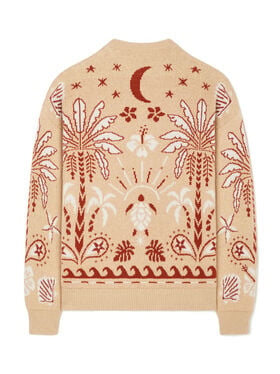Alanui Echoes Of The Island Sweater Pink Sand-Chalk