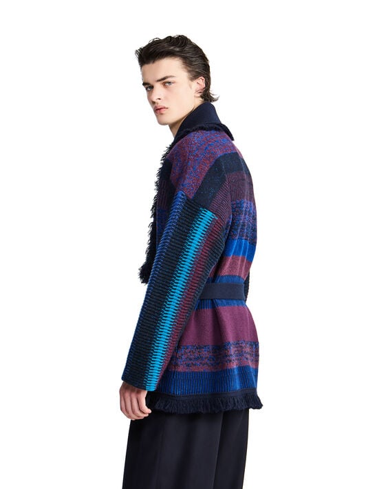 Alanui Giorgio Armani for Alanui Cardigan Blue-Purple Alanui Giorgio Armani for Alanui Cardigan Blue-Purple