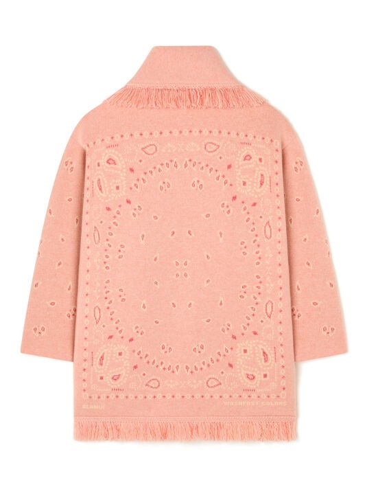 Alanui Bandana Jacquard Cardigan Calendula-Rosy Spike LWHB064R26KNI029