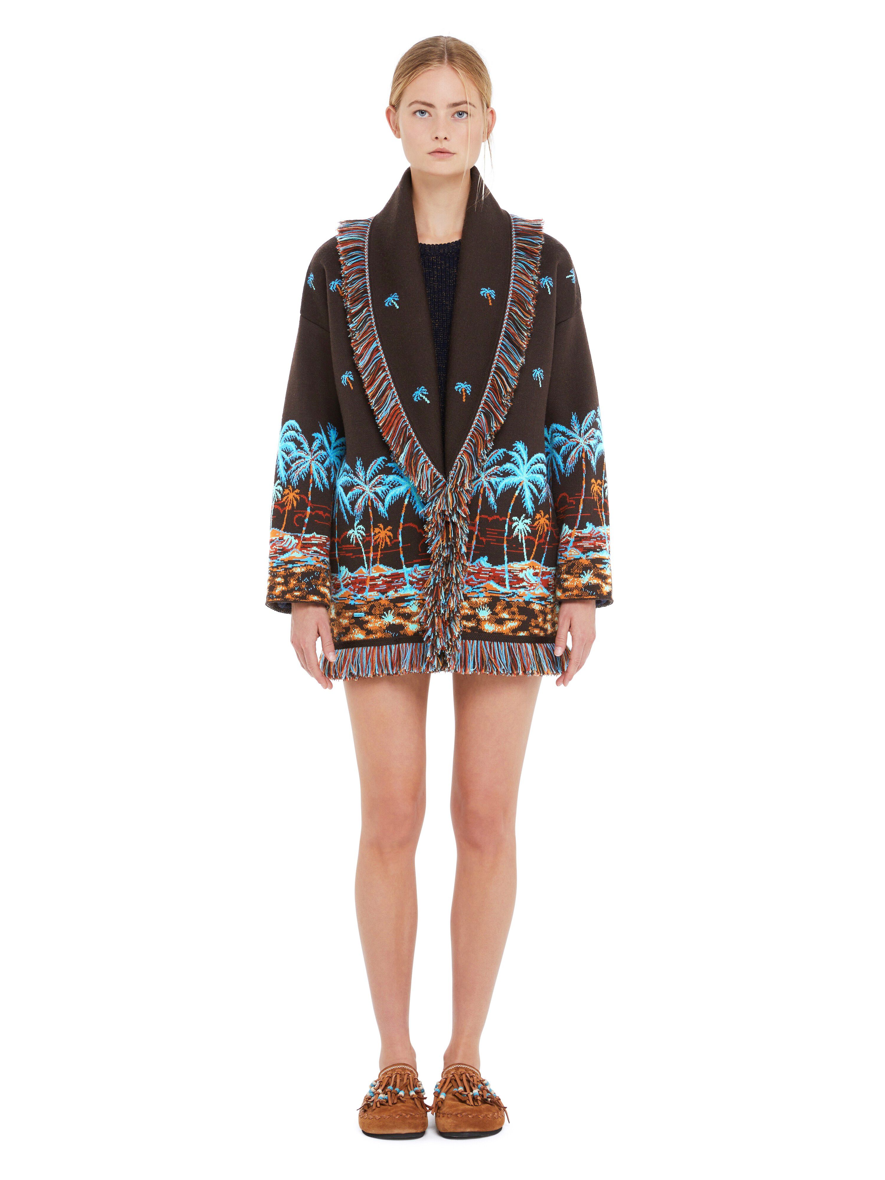 Alanui The Tale Of Hawaiian Cardigan Coffee-Linseed LWHB064R25KNI002
