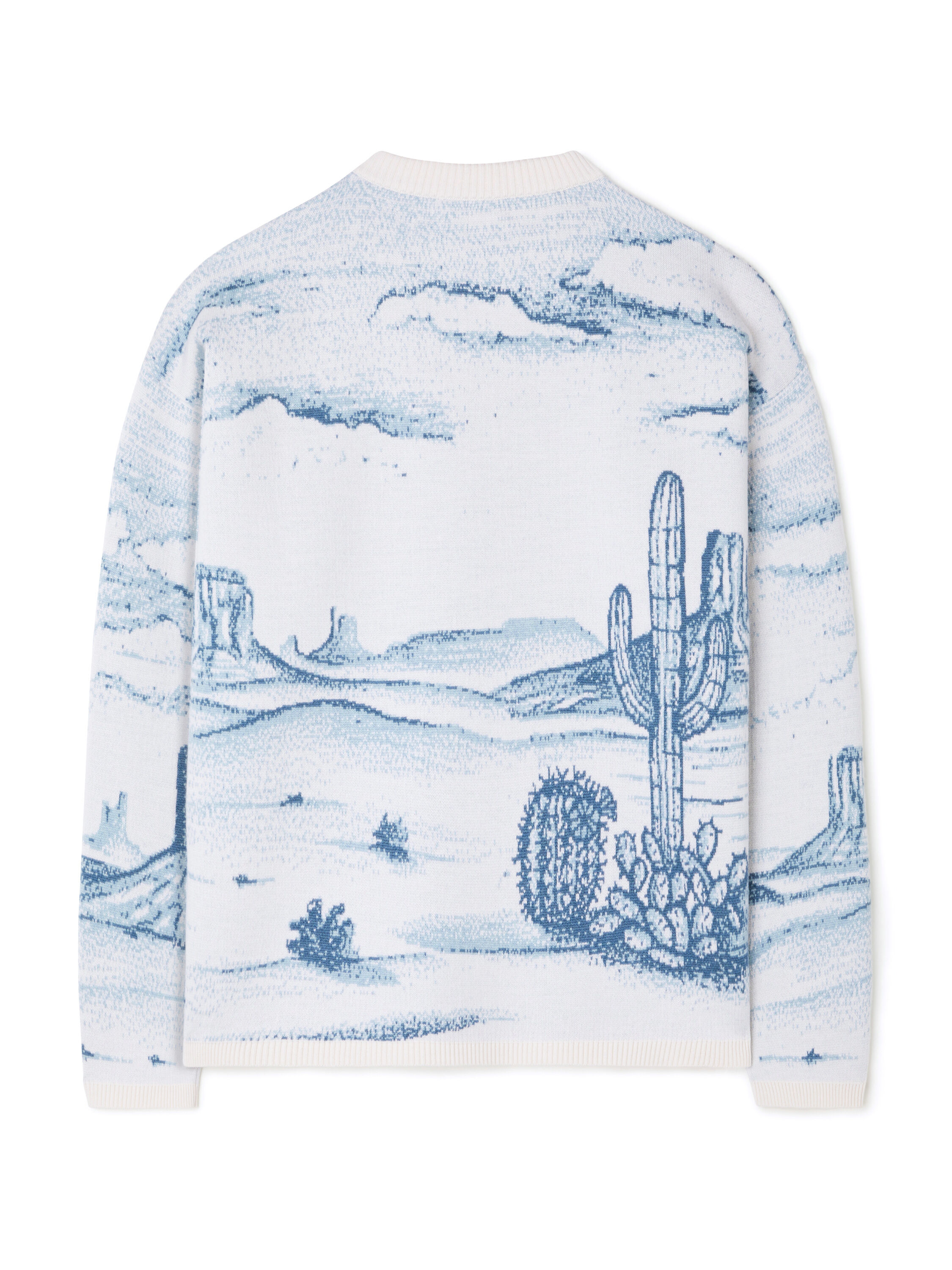 Alanui Silent Rider Sweater Chalk-Bluebell LWHE068E25KNI002