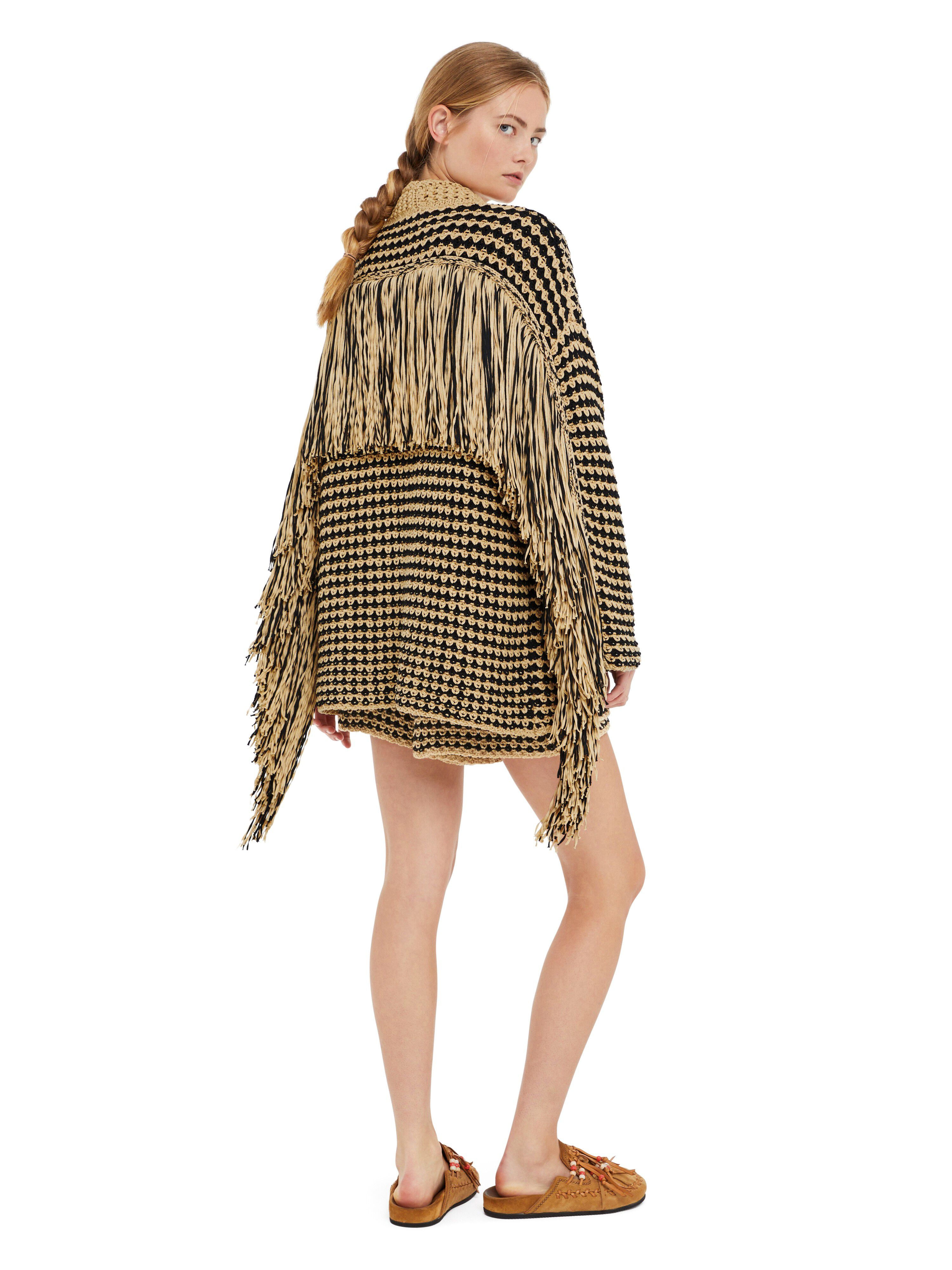 Alanui Tropical Shadow Cardigan Sand-Black LWHB081R25KNI001