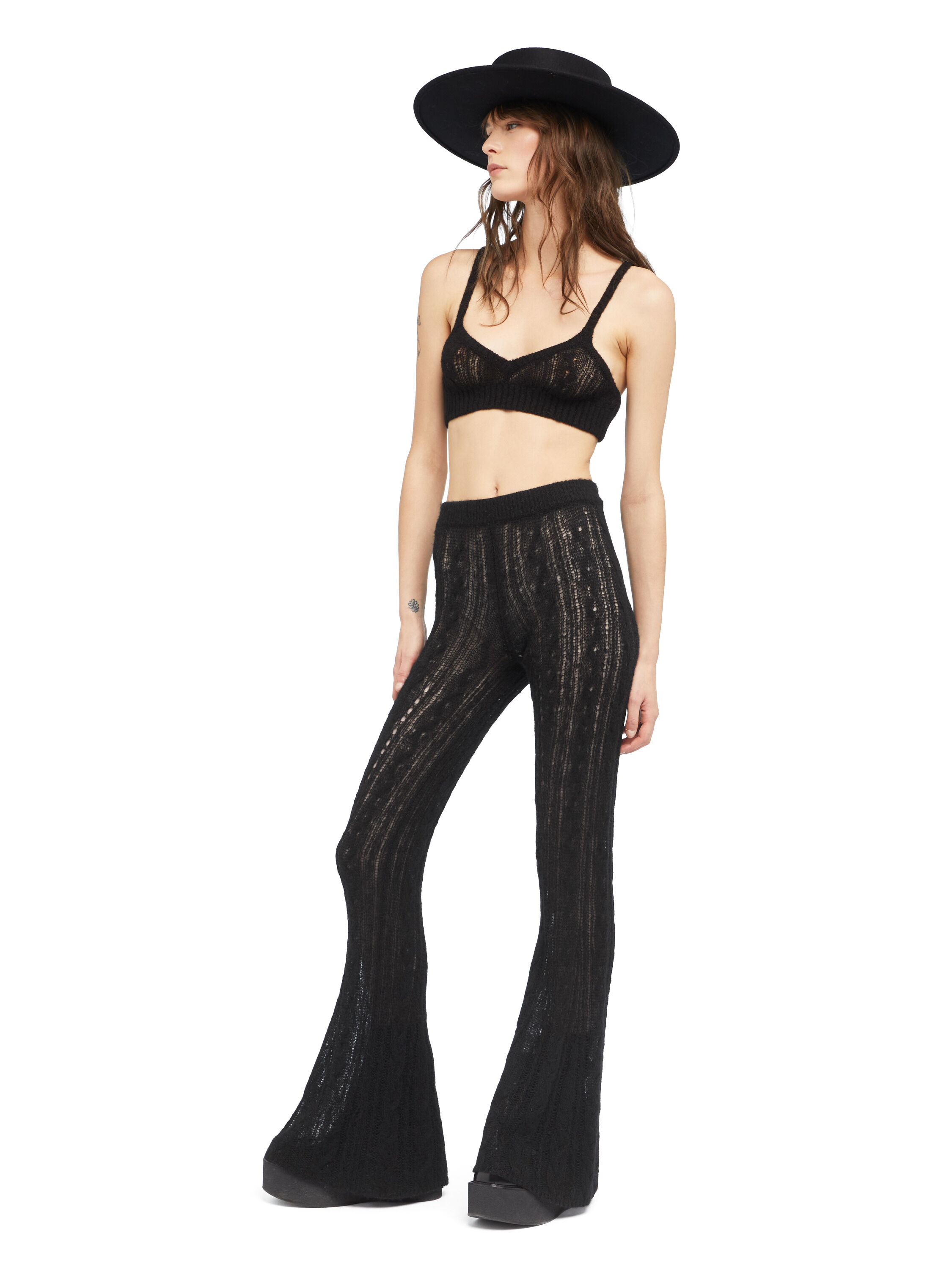 Alanui Desert Drift Pants Black LWHG017E25KNI001