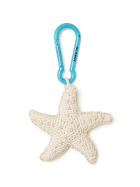 Alanui Handmade Starfish Crochet Key Holder Chalk LWRE009R25KNI001