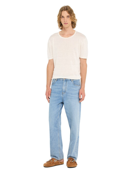 Alanui Light Wash Denim Pants Light Wash Blue Denim LMYA011R26DEN001 Alanui Light Wash Denim Pants Light Wash Blue Denim LMYA011R26DEN001