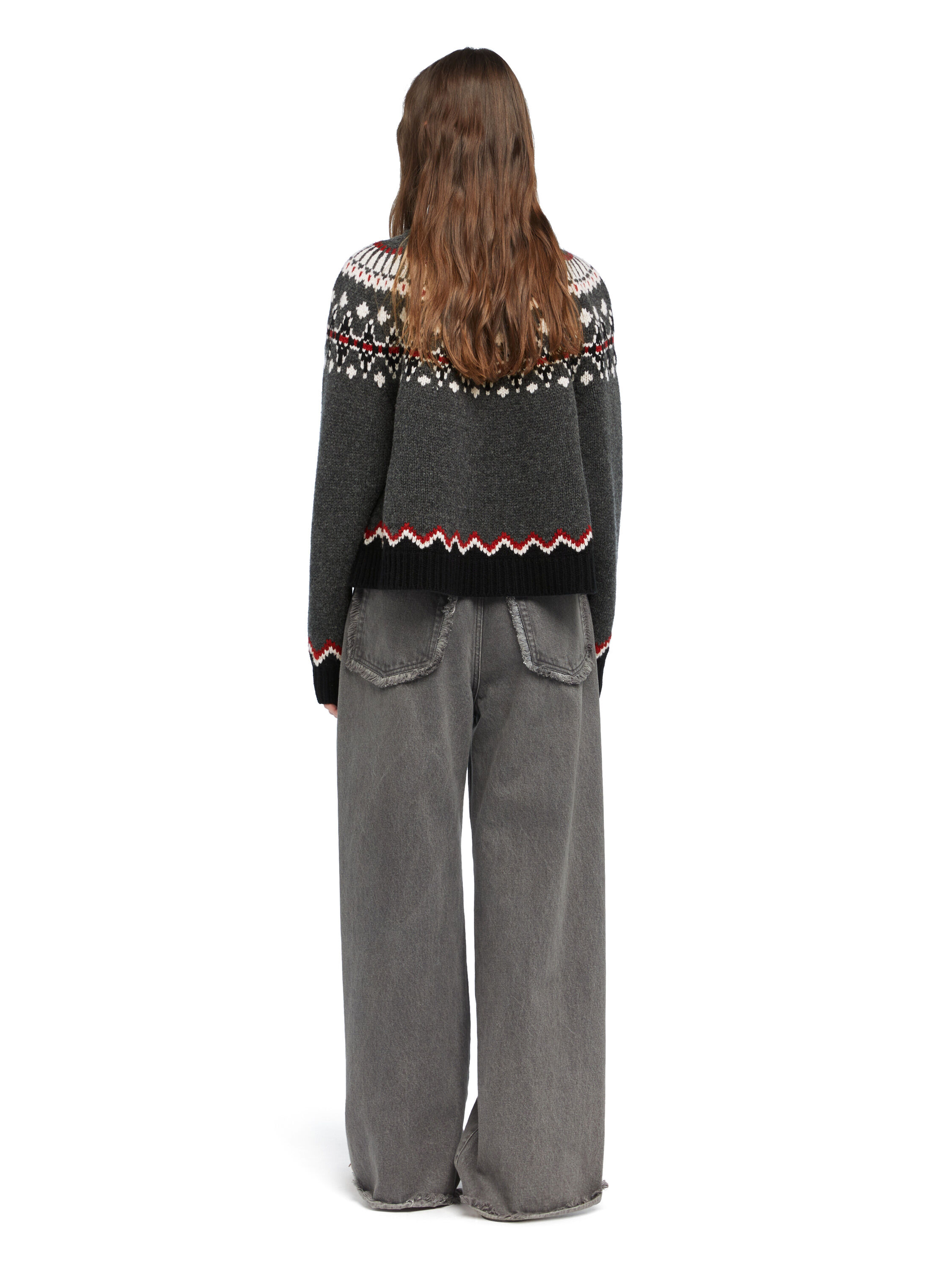 Alanui Sweet Winter Sweater Black Grey-Multicolor LWHE061E25KNI001