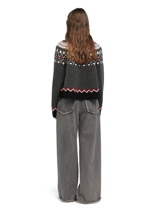 Alanui Sweet Winter Sweater Black Grey-Multicolor LWHE061E25KNI001 Alanui Sweet Winter Sweater Black Grey-Multicolor LWHE061E25KNI001