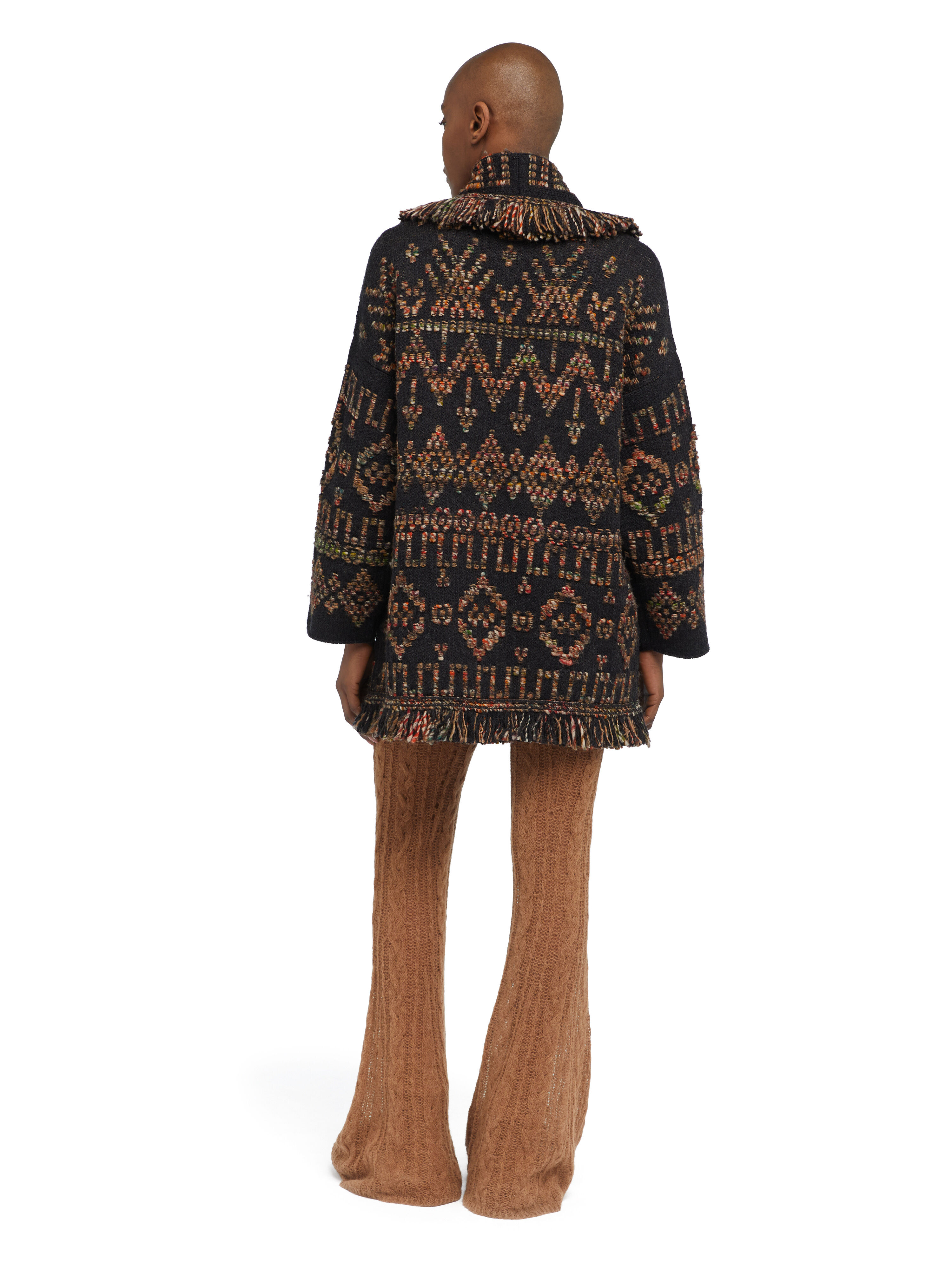 Alanui Grunge Beat Cardigan Charcoal-Multicolor LWHB064E25KNI005