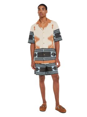 Alanui Cotton Piquet Icon Shirt Coffee-Linseed LMHB039R25KNI002