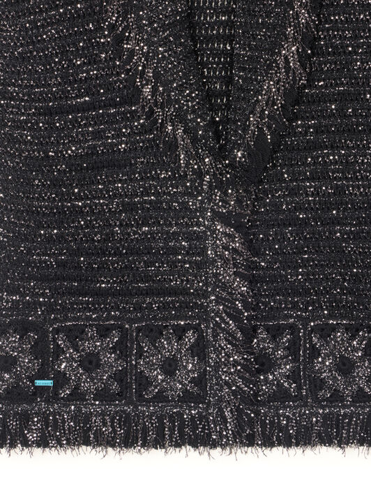 Alanui City Lights Cardigan Black-Silver LWHB064E25KNI006