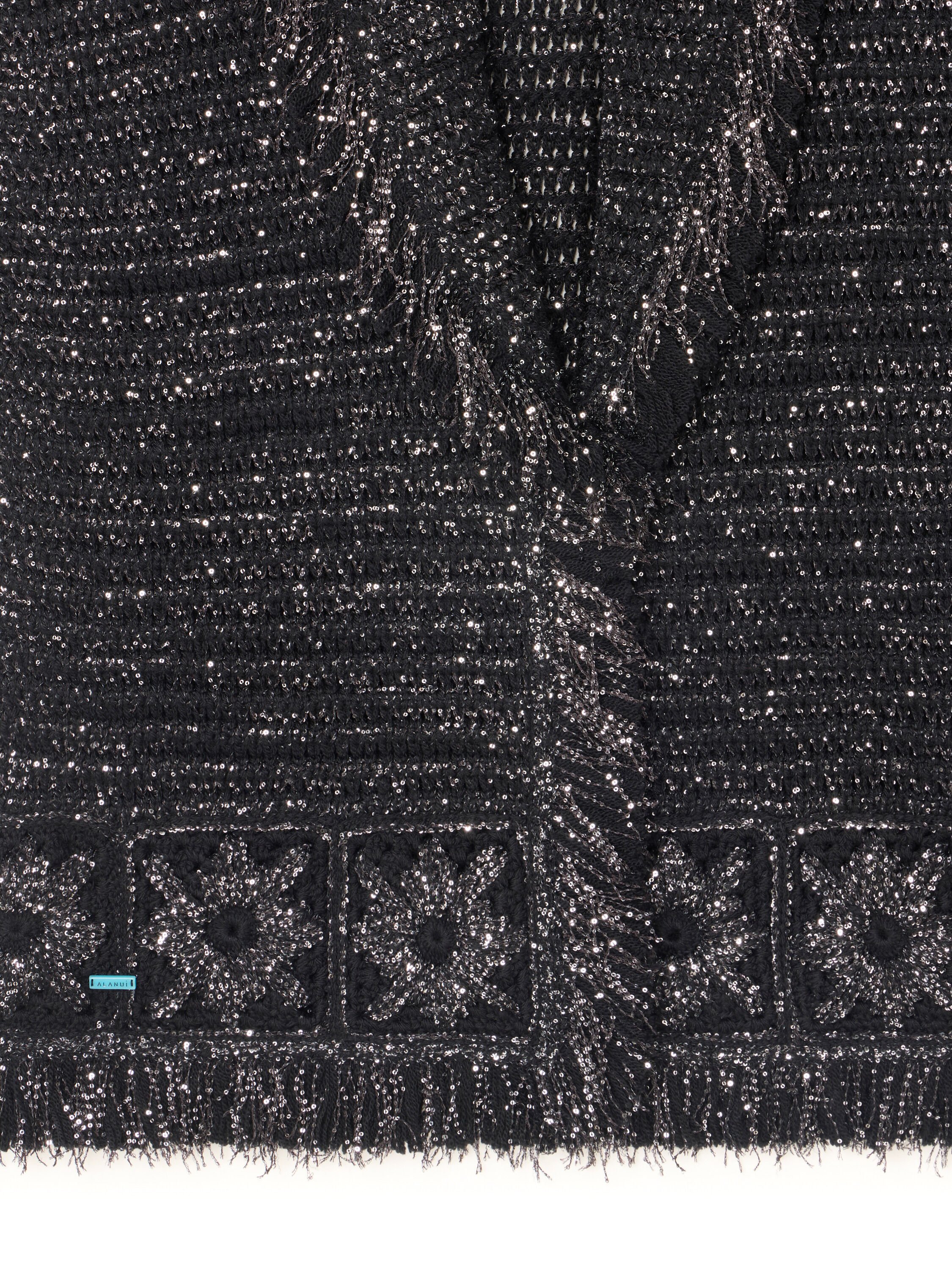 Alanui City Lights Cardigan Black-Silver LWHB064E25KNI006