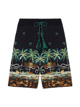 Alanui The Tale Of A Hawaiian Shorts Chalk-Indigo LMHM004R25KNI003