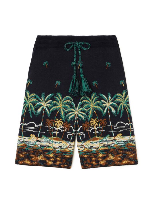 Alanui The Tale Of A Hawaiian Shorts Midnight Blue-Multicolor LMHM004E24KNI003