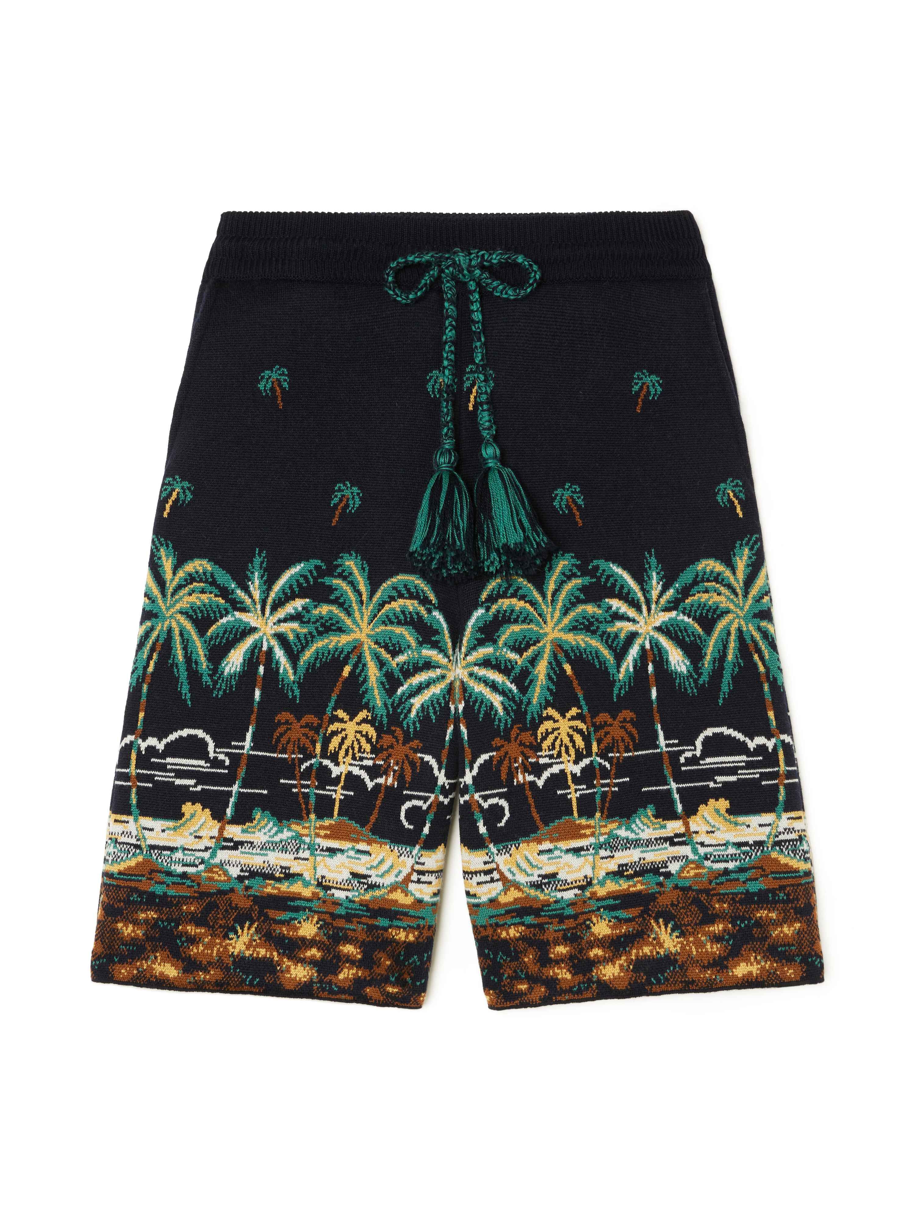 Alanui The Tale Of A Hawaiian Shorts Midnight Blue-Multicolor LMHM004E24KNI003