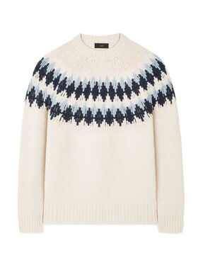 Alanui Sweet Winter Sweater Chalk-Midnight LMHE016E25KNI001