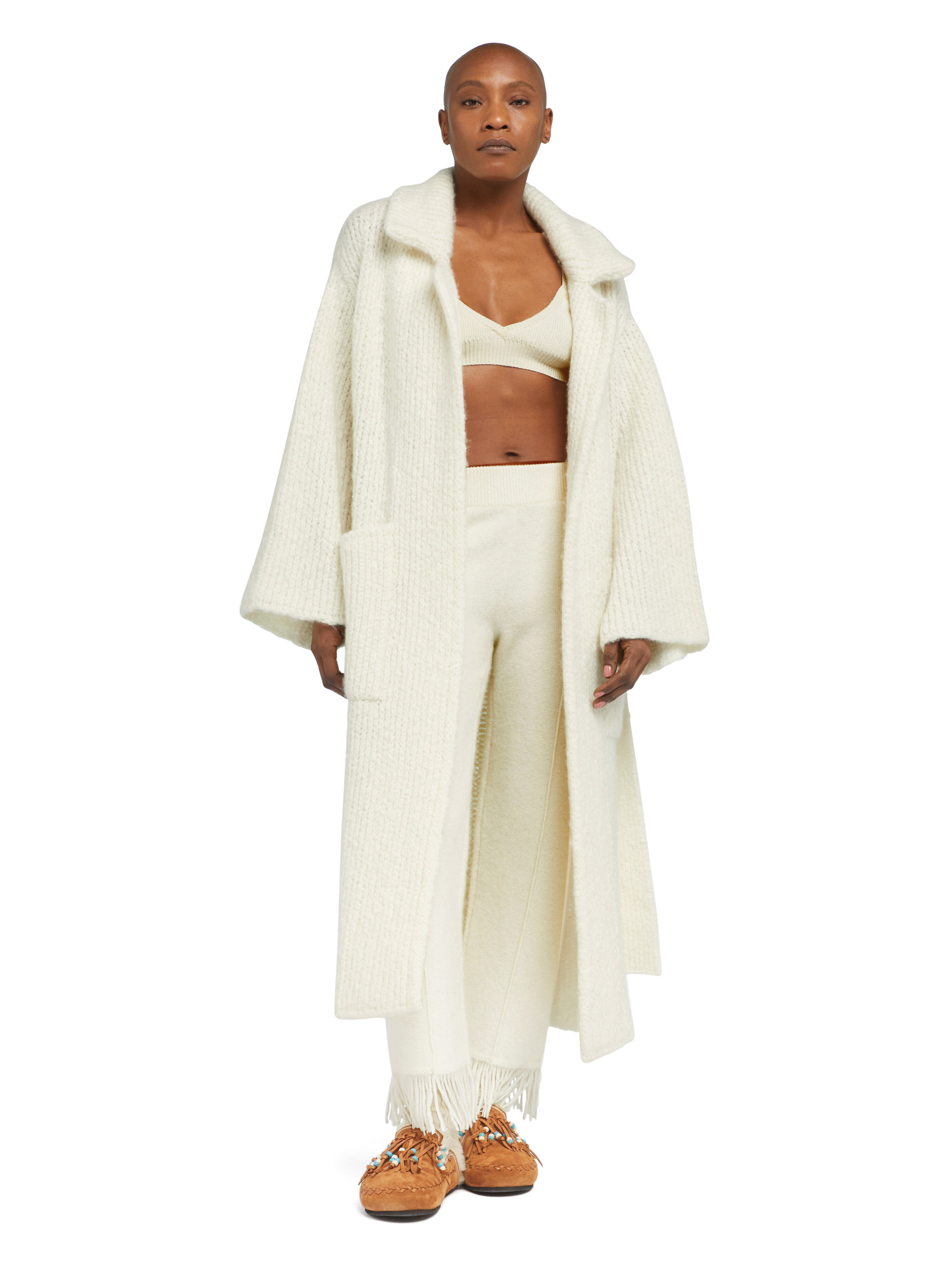 Alanui Alanui Finest Coat White LWHQ013E25KNI001