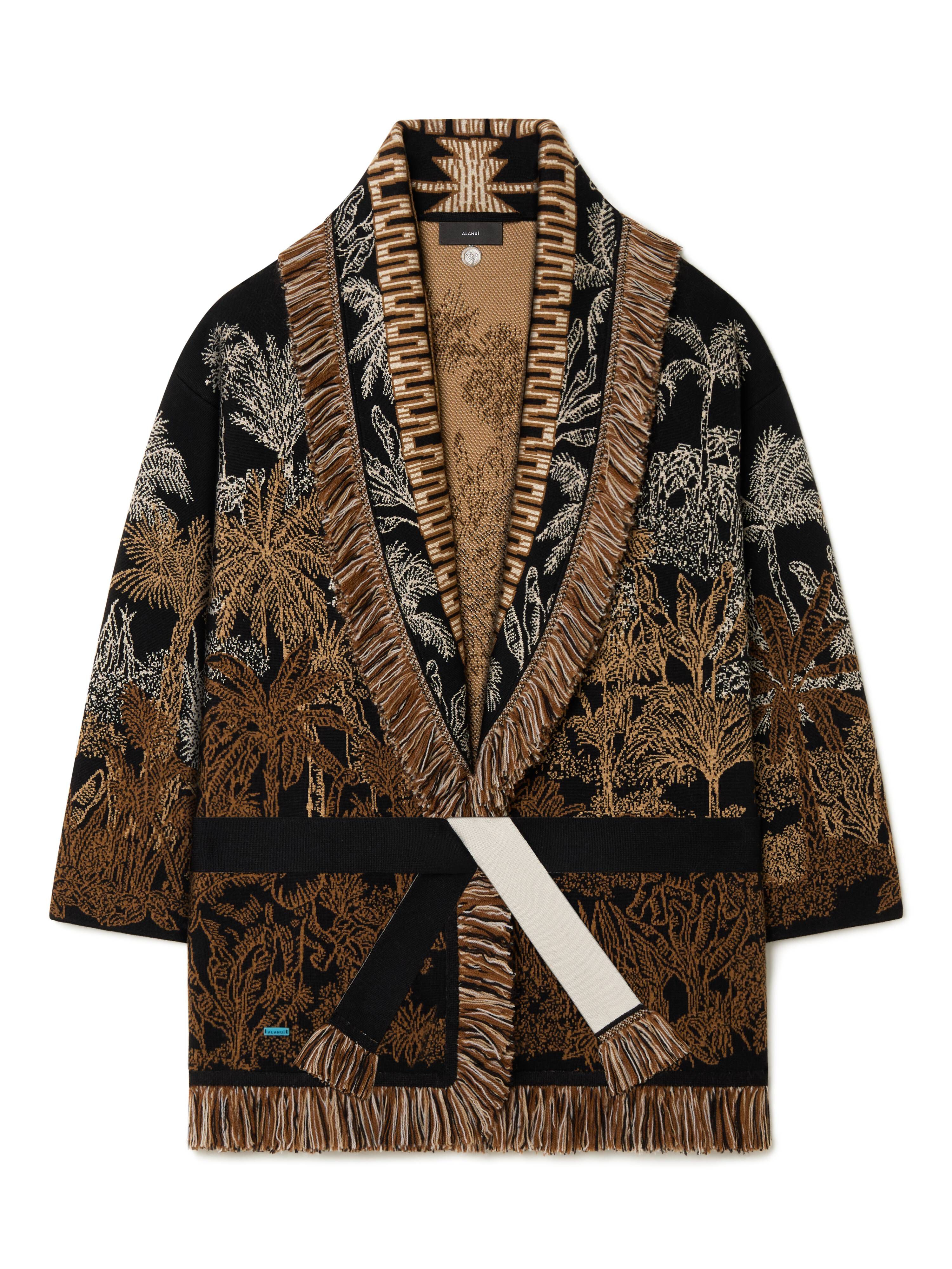 Alanui Jungle Toile De Jouy Cardigan Black-Pecan LWHB064R25KNI009
