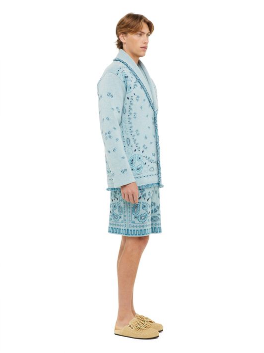 Alanui Bandana Jacquard Cardigan Dusk LMHB039R24KNI001