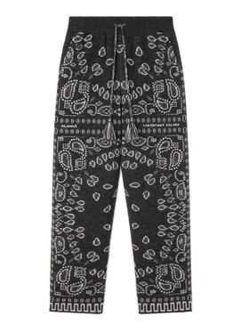 Alanui Bandana Jacquard Pants Charcoal-Multicolor LMHG016E25KNI001