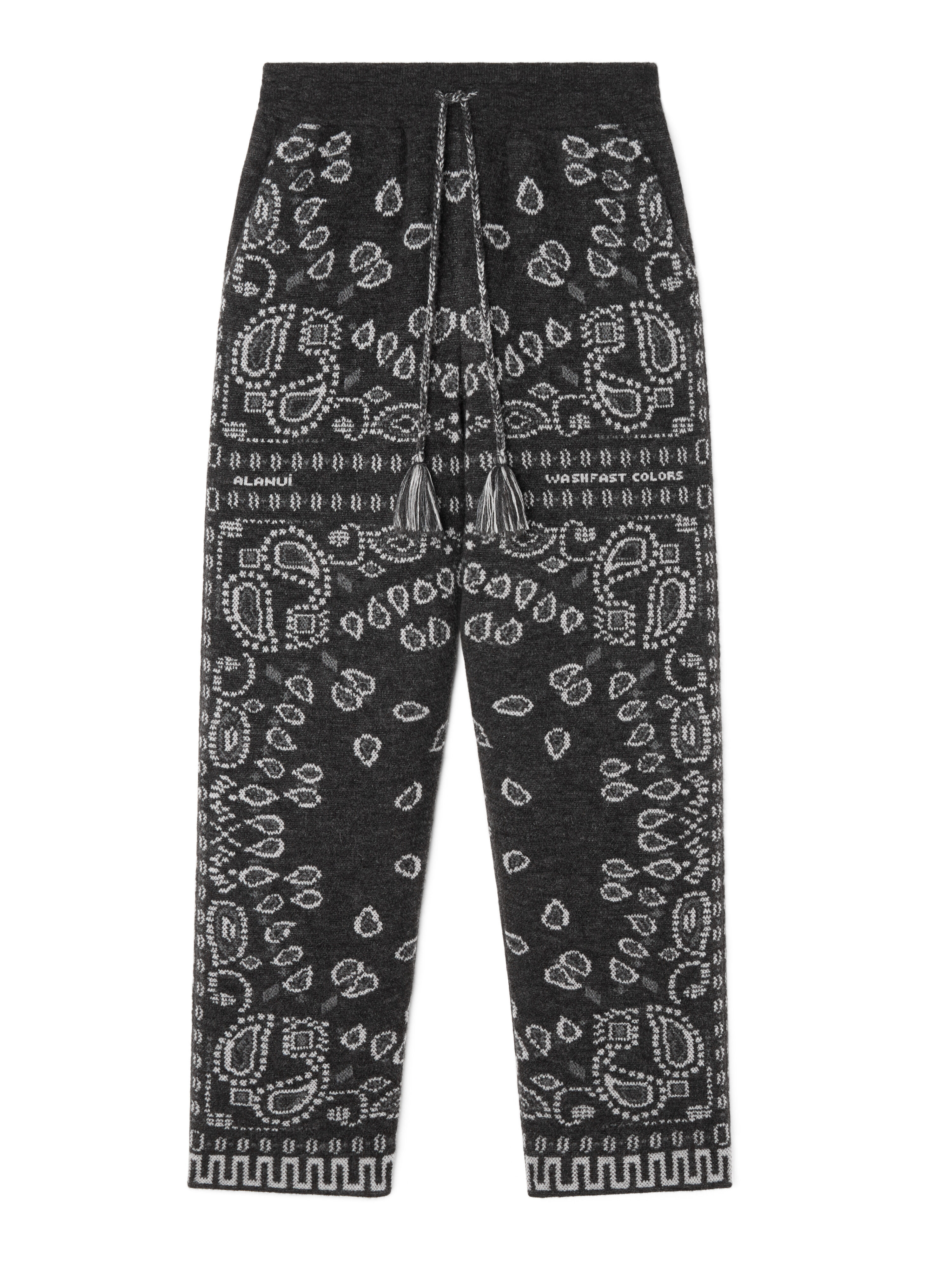 Alanui Bandana Jacquard Pants Charcoal-Multicolor LMHG016E25KNI001