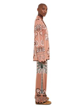 Alanui Wild Wonder Foulard Pants Terracotta-Peach LWHG016R25KNI002