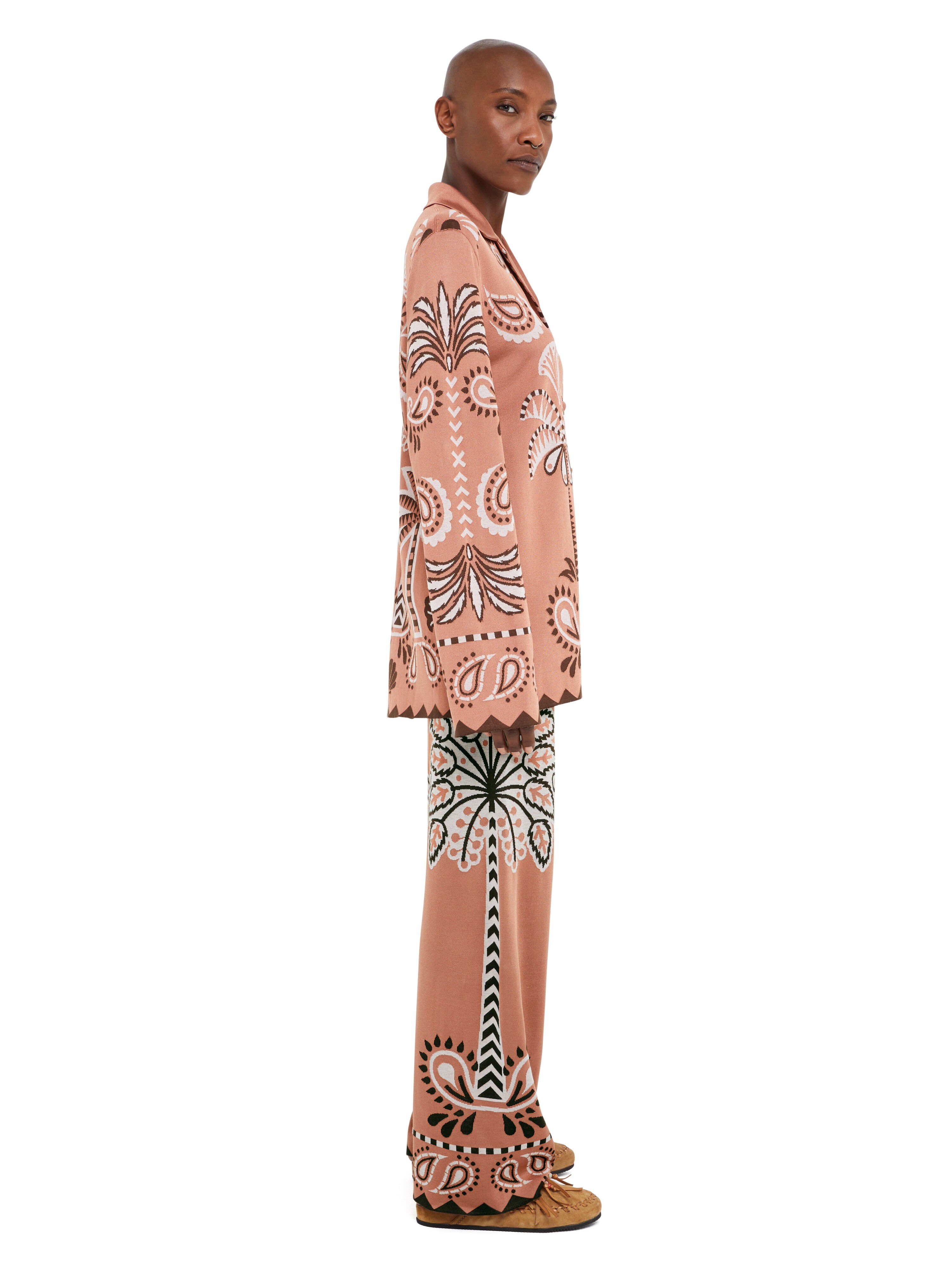 Alanui Wild Wonder Foulard Pants Terracotta-Peach LWHG016R25KNI002