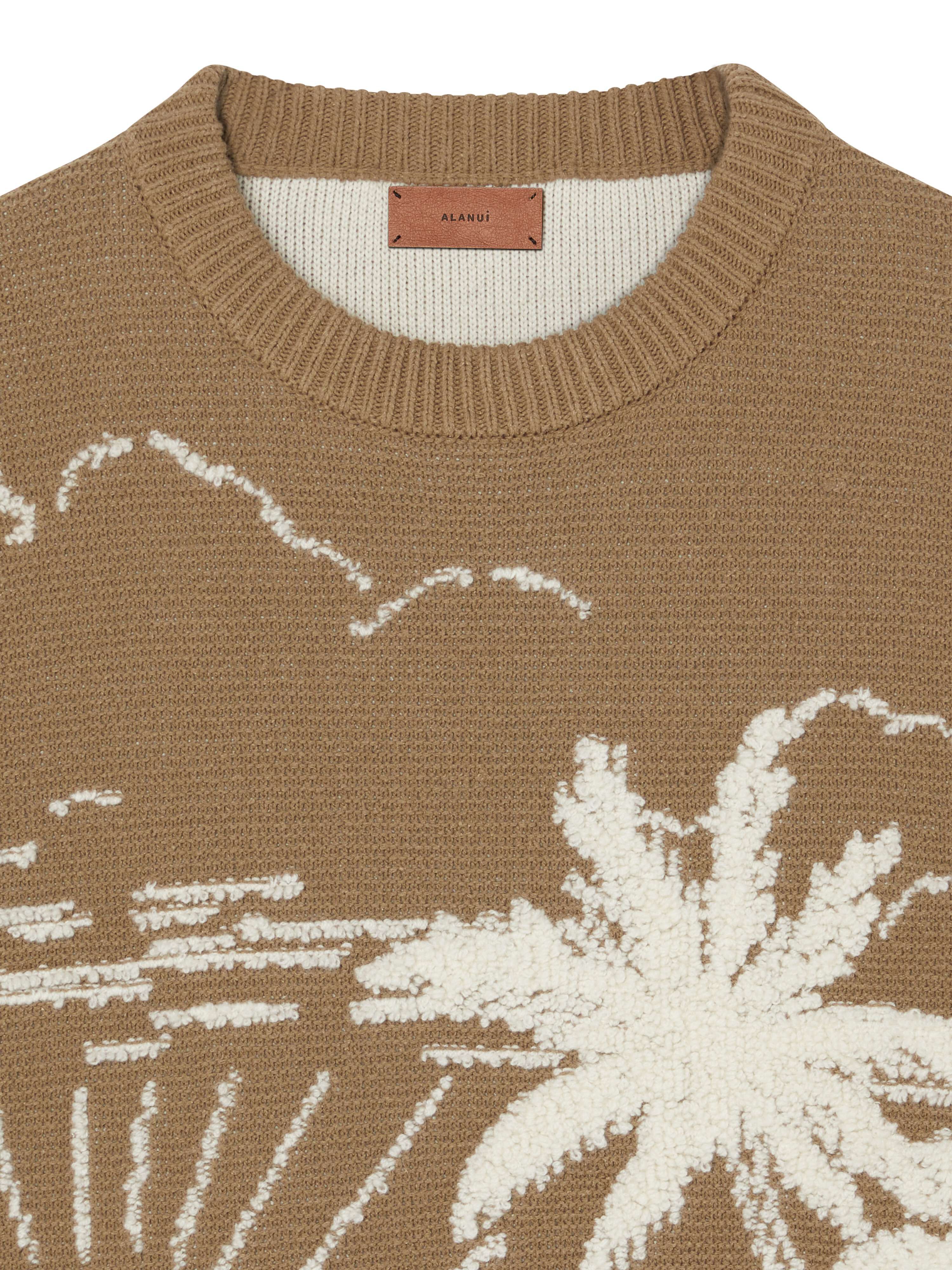 Alanui Beyond The Horizons Sweater Khaki-White LMHE033R25KNI003