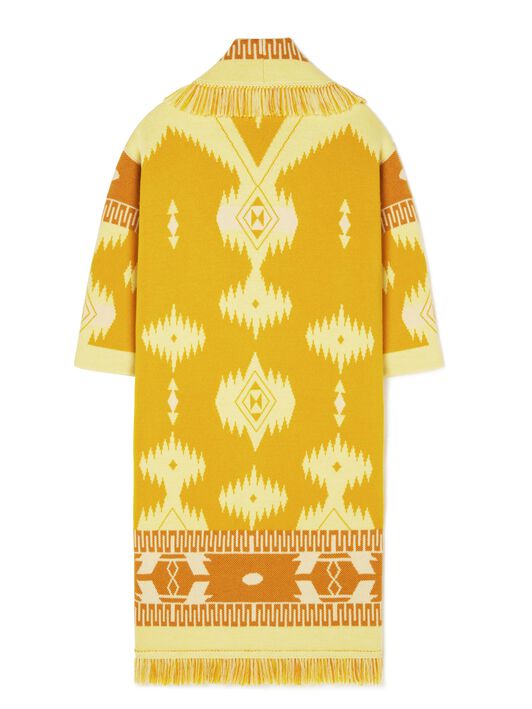 Alanui Icon Jacquard Coat Curcuma-Gold LWHQ003R24KNI001