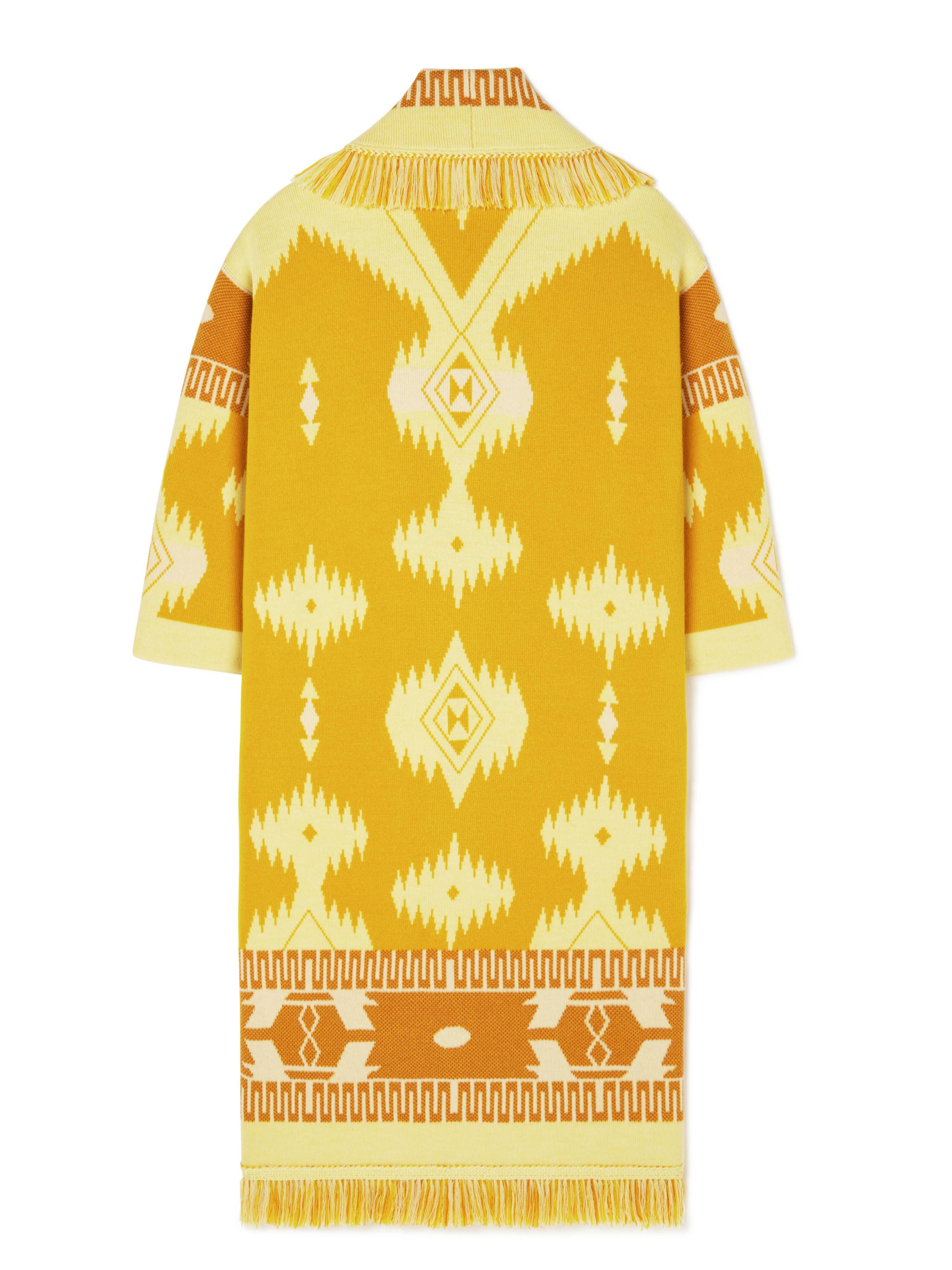 Alanui Icon Jacquard Coat Curcuma-Gold LWHQ003R24KNI001