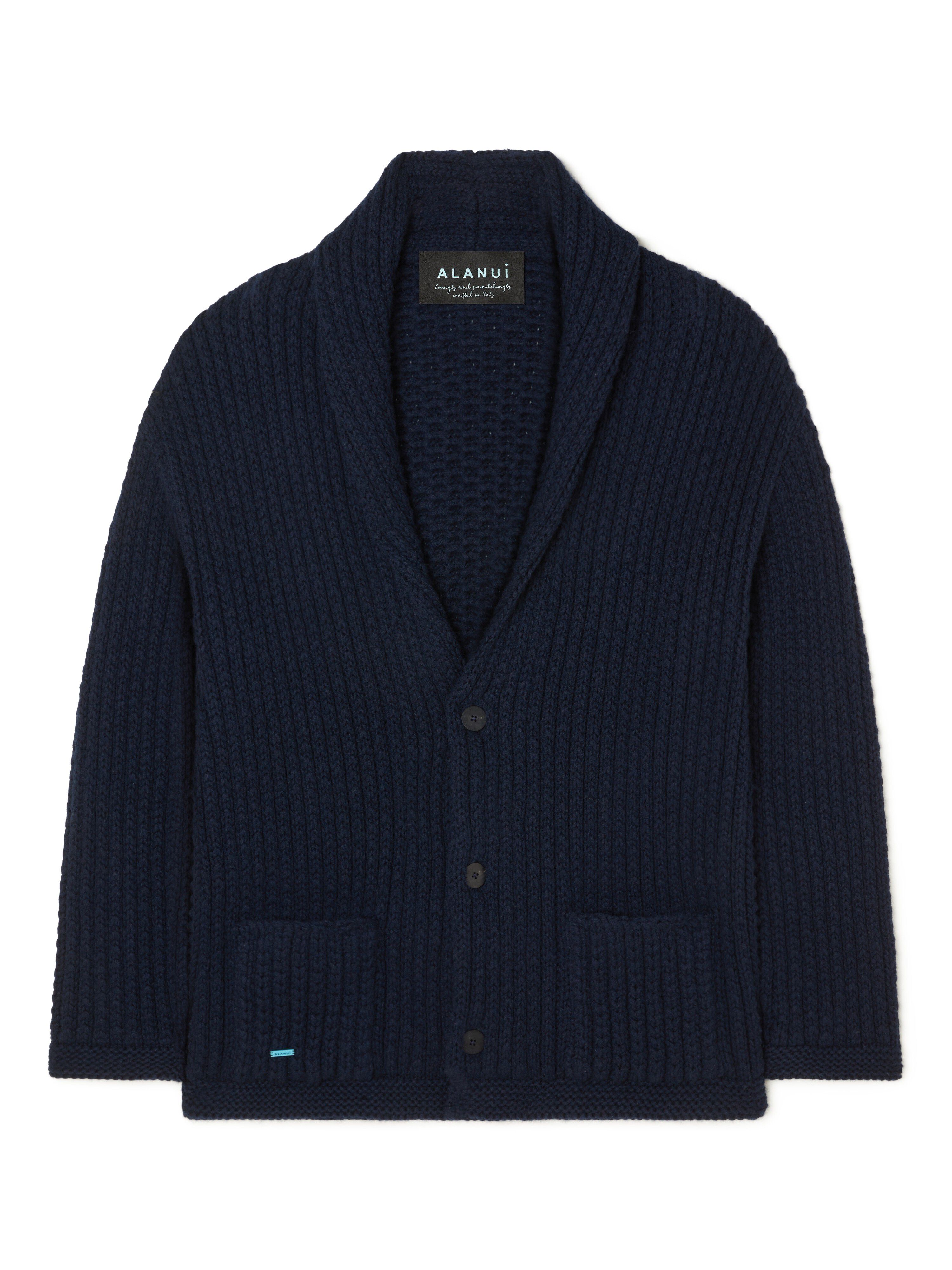 Alanui Alanui Finest Cardigan Deep Blue LMHB037R25KNI001