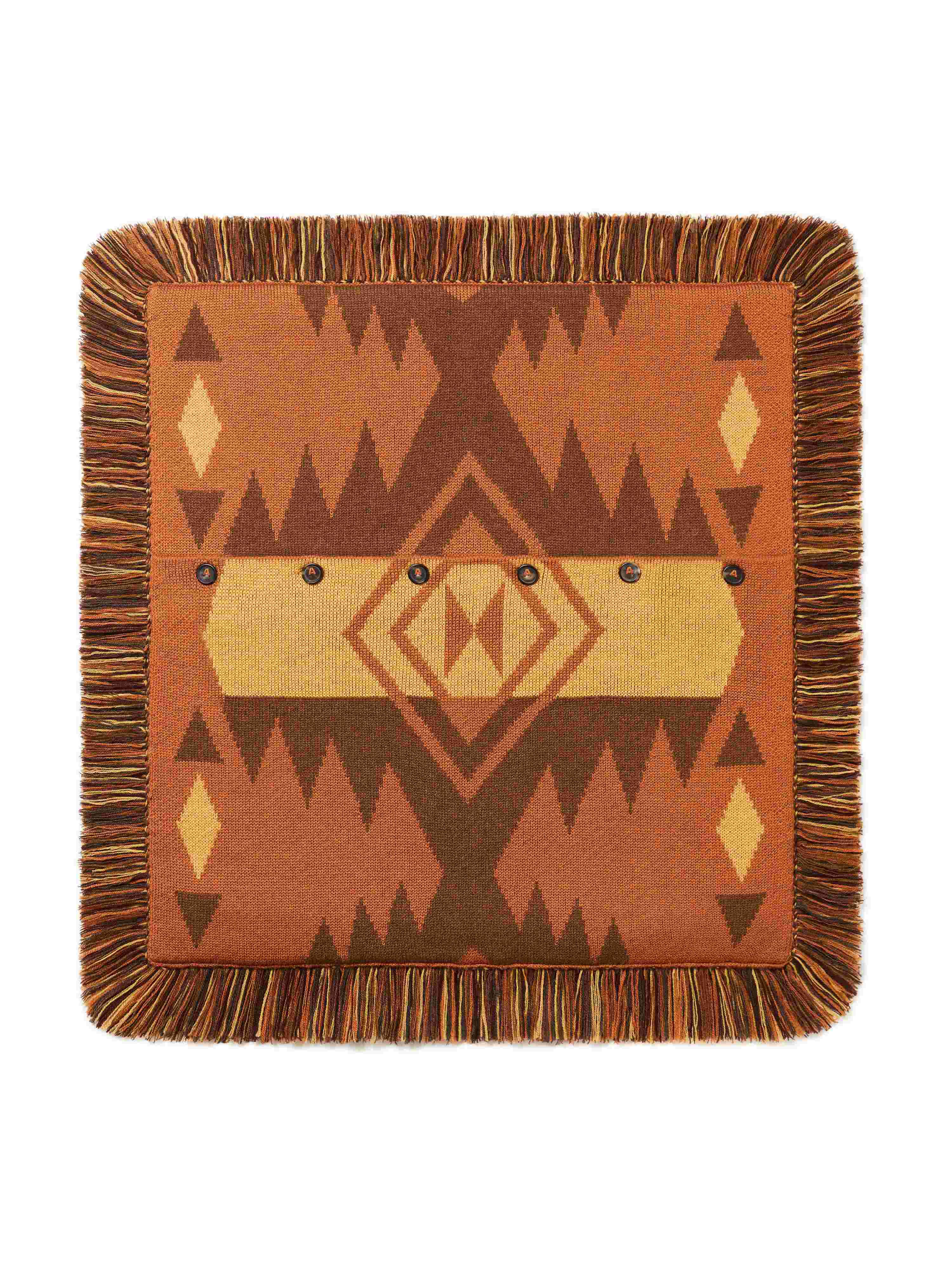 Alanui Icon Jacquard Pillow Tamarind-Castagno LWZH001E24KNI001