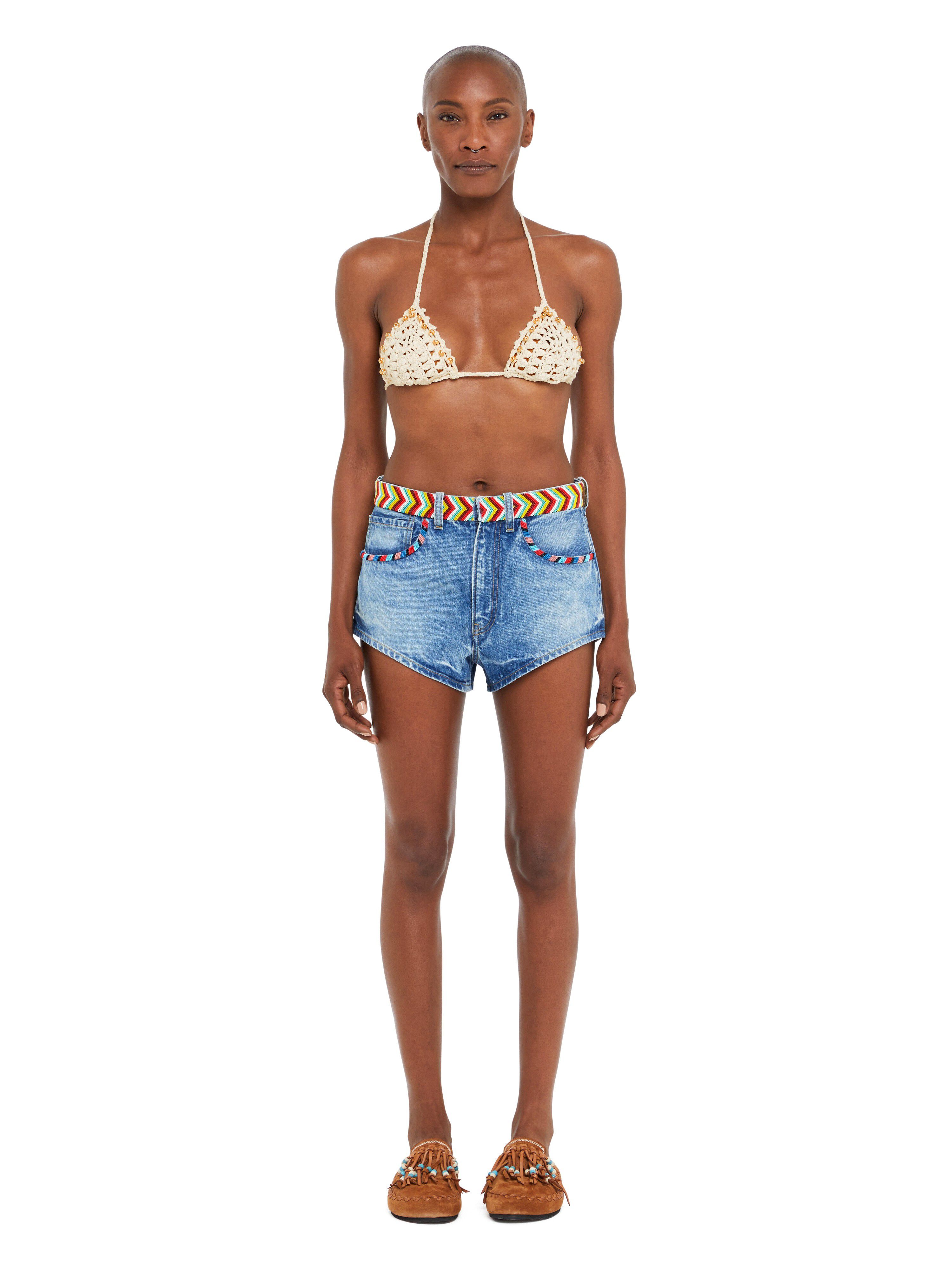 Alanui Cape Jasmine Bikini Top Chalk LWAE004R25KNI001