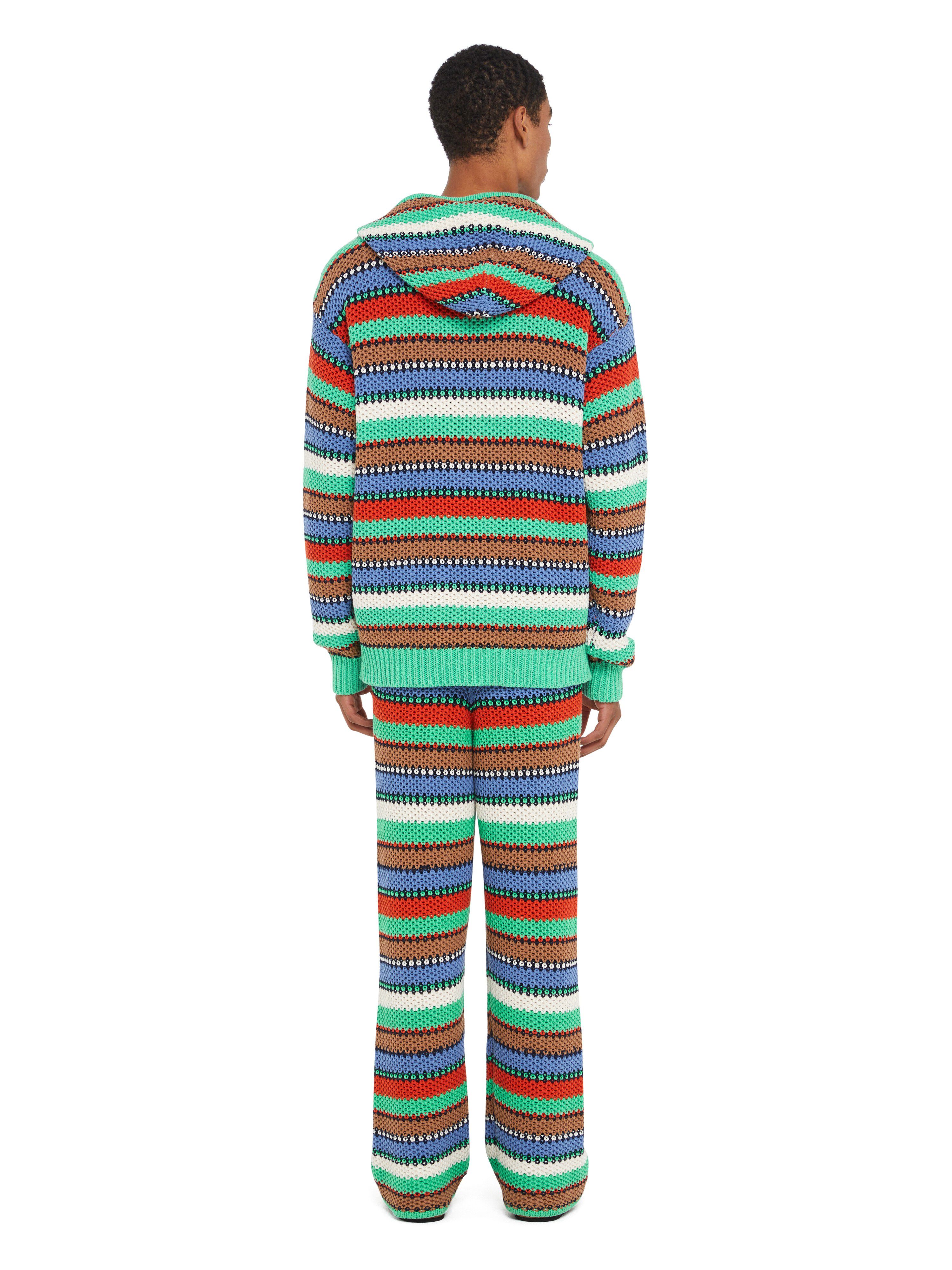 Alanui Sunny Stripes Hoodie Turquoise-Multicolor LMHU003R25KNI001